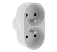 Zenitech - Regleta Biplite 2 Tomas de Pared - 2x16A - Blanca - Diseño Elegante - Instalación Empotrada - 15 cm - Para Hogar y Oficina - Materiales Duraderos - Alimentación de Aparatos de Alto Consumo