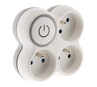 Zenitech - Regleta de 3 Tomas con Interruptor - Triplite - 3x16A - Blanco/Gris