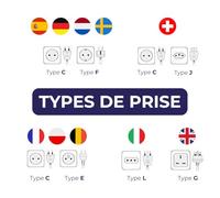 Zenitech Regleta de enchufes Bolea 16A Schuko con USB A+C de 20W, color blanco/gris, bloqueo de seguridad para niños integrado, carga rápida para smartphones y tablets