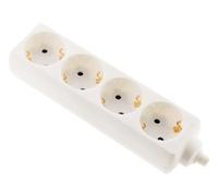 Zenitech, Regleta Schuko de 16 A, sin Cable, Color Blanco, 3680 W de Potencia a 230 V, 3, 4, 5 o 6 enchufes, hogares, oficinas, talleres
