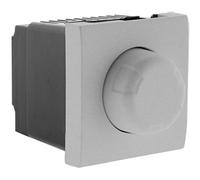 Zenitech - Regulador Rotativo Simple - Dispositivo Eléctrico Composable - Compatible Con Cajas de Empotrar Estándar - 60-300W - Fijación a Tornillo y Garras - Gris