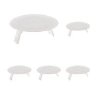 Zenitech - Tapa Para Caja Ø60 - Incluye 2 Tornillos - Diseñada Para Cajas Con Patas - Plástico Resistente - Instalación Fácil - Normas NF - Blanco - Diámetro 80mm (Paquete de 5)