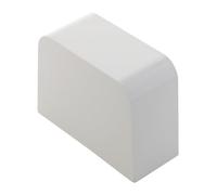 Zenitech - Tapón lineal para conducto, 80 x 60 mm, color blanco Ral 9001