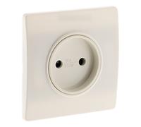 Zenitech - Toma 2P 16A Borne-Auto Con Tornillos + Garras - Compatible Con Cajas Empotradas Estándar - Fijación Con Tornillos y Garras - Cableado Rápido - Certificado CE y NF - Blanco