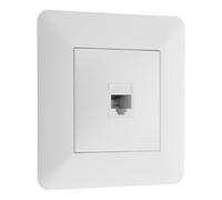 Zenitech - Toma de Red RJ45 CAT6 Blanca Artezo - Instalación Empotrada - Compatible con Caja de Empotrar - Frontal Ajustable para Superficie Irregular - Soporte Clipable - Placa 86 x 86 mm