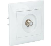 Zenitech - Toma de satélite empotrada macho de diámetro 7 mm tipo F Zyna - Blanco