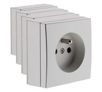 Zenitech - Toma de superficie Bel'Vue 2P+T 16A (Paquete de 4)