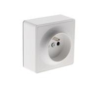 Zenitech - Toma de superficie simple 16A blanca - Gama Vulco