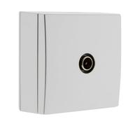 Zenitech - Toma De TV Ø9,52mm Saliente Bel'Vue - Equipo Eléctrico Compatible Con Molduras Estándar - Fijación Fácil Con Agujeros Oblongos - Mecanismo Desolidarizable - Normativa CE - Cromo