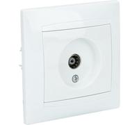 Zenitech - Toma de TV empotrada, diámetro 9,52 mm, color blanco