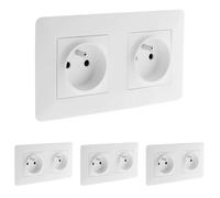 Zenitech - Toma Doble 16A Blanca - Artezo (Paquete de 4)