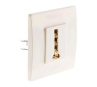 Zenitech - Toma telefónica 8 pines tornillos + garras Blanco - Diwone