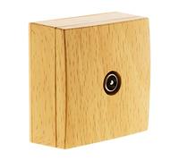 Zenitech - Toma TV Ø9,52 Saliente - Equipo Eléctrico Sin Tornillos Visibles - Compatible Con Molduras Estándar - Instalación Fácil - Certificado NF y CE - Madera - Ø9,52mm