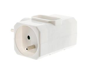 Zenitech - Triplite 2x 16A + 1x6A lateral Blanco