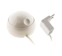 Zenitech - Variador de Intensidad Lumínica Universal - Modelo Enchufe Gigante 6A - Cable Transparente H03VVH-2F - Compatible con LED 5-100W - Instalación Fácil - 10 cm - Blanco