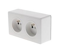 Zenitech - Toma doble de 16 A, color blanco