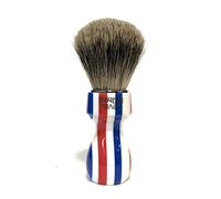 Zenith Barber Pole - Brocha de afeitar con pelo de tejón 100% auténtico, fabricado en Italia