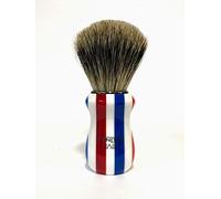 Zenith Barber Pole - Brocha de afeitar con pelo de tejón 100% auténtico, fabricado en Italia