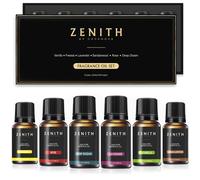 ZENITH® - Juego De 6 Aceites Esenciales Para Humidificador 10ml Aromaterapia Natural Pack Aromas Bio Difusor Perfumes Puros Hogar Velas Esencias Lavanda Sandalo Rosa Vainilla (Pack de 6, Clasico)