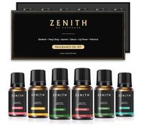ZENITH® - Juego De 6 Aceites Esenciales Para Humidificador 10ml Aromaterapia Natural Pack Aromas Bio Difusor Perfumes Puros Hogar Velas Esencias Jazmin Gardenia Ylang Ylang Sakura (Pack de 6, Floral)