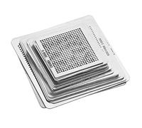 ZenithAur BGA Reballing Kit, 33 plantillas BGA universales, red de retrabajo de plantillas de calor, kit de juego de calor directo