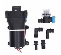 ZenithAur Bomba de agua de alta presión 12 V CC 60 W, 2,7 GPM 17 PSI, bomba de diafragma autocebante con puerto de 1/2 pulgada para aplicaciones de RV, marina y barco
