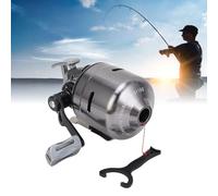 ZenithAur Carrete de Pesca Ligero de Cara Cerrada con metodo automático de disposición de líneas para Pesca al Aire, asegurando un Lanzamiento y recuperación Suaves, diseño de (Silver Black)