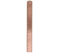 Zenithaur Copper Regla recta Metal Drawing Regla de 150 mm Escala de precisión para estudiantes de ingeniería Arquitectos y maestros Finos de alambre acabado de alambre
