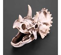 ZenithAur Decoración del Esqueleto de Dinosaurio, Modelo de cráneo de Triceratops simulado para exhibición en casa, Buen Obsequio para Amantes de los Dinosaurios