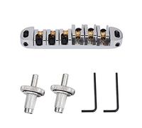 Zenithaur Guitar Roller Bridge Tune O Matic Roller Bridge Reemplazo Part para guitarras eléctricas de 6 cuerdas El puente de guitarra de estilo LP mejora la estabilidad de la (Silver)