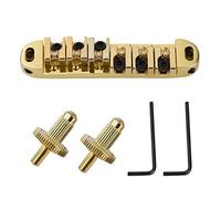 Zenithaur Guitar Roller Bridge Tune O Matic Roller Bridge Reemplazo Part para guitarras eléctricas de 6 cuerdas El puente de guitarra de estilo LP mejora la estabilidad de la (Gold)