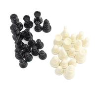 ZenithAur Juego Completo de Ajedrez con 32 Piezas de Ajedrez de Plástico Blanquecino y Negro, Incluye Piezas de Ajedrez para Adultos y Niños con Bases Acolchadas Suaves para un (Altura del Rey Grande