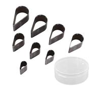 ZenithAur Juego de troqueles de corte de cuero de 8 piezas, una herramienta de perforación de cuero en forma de lágrima hecha con acero de aleación para hacer joyas y otros