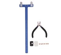 ZenithAur Kit Completo de Ajuste de Tiro con con escuadra de en T y alicates para Arcos compuestos/recurvos, Permite una medición precisa para una colocación consistente del (Blue)