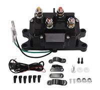 ZenithAur Kit de contactor de relé solenoide de cabrestante eléctrico de 12 V 250 A con interruptor de pulgar, reemplaza a 63070, 62135, 2875714 para cabrestantes de recuperación