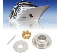 ZenithAur Kit de hélice fueraborda de Acero Inoxidable con Tuerca espaciadora Pasador de arandela reemplaza 17031501 YA-PKT Kit de Hardware de instalación de hélice Marina para
