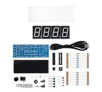 ZenithAur Kit de Reloj Digital Proyecto para Principiantes para Aprender Electrónica, un Reloj con Pantalla de Temperatura y Hora DIY con módulo LED de 4 dígitos y función de (Azul)