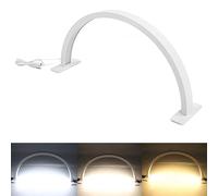 ZenithAur Luz LED de media luna, lámpara de escritorio regulable de 25 W para extensión de pestañas con brillo ajustable 3000K-6500K