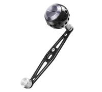 ZenithAur Mango eléctrico Baitcasting Construido con aleación de Aluminio, un Mango de Carrete de Pesca Directo. Pieza de Repuesto para carretes Redondos Que requieren una (Negra)