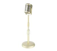 ZenithAur Modelo de Apoyo de micrófono Retro, Stand de micrófono Antiguo con Base Estable para un Set Profesional de fotografía Vintage (Oro)