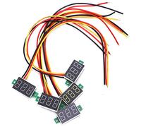 ZenithAur Módulo probador de voltaje de 0-100 V con pantalla de 0,36 pulgadas, un medidor de voltaje CC de 3 cables para monitoreo en tiempo real en sistemas eléctricos y