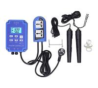 ZenithAur Monitor de Calidad del Agua con Pantalla Dual PH 0,00~14,00 / ORP -1999~1999mV Medidor Digital de PH ORP Alimentado por CA para Laboratorios e hidroponía