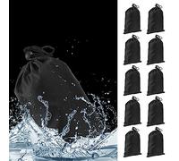 ZenithAur Outlast Bolsa de cordón Negra con Cierre de cordón Seguro para Uso de Bolsa de Almacenamiento de Cuerda de Saltar, organización Simple, Tela de poliéster Gruesa, Paquete