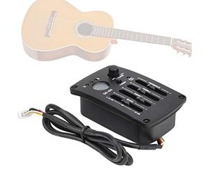ZenithAur Pastilla de guitarra acústica con ecualizador de 4 bandas y afinador incorporado, salidas de 6,35 mm/XLR, metodo de preamplificador completo para guitarras clásicas y