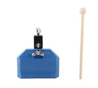 ZenithAur Percussion Jam Block en azul con abrazadera de montaje lateral integrada, piezas esenciales del kit de batería para agregar una nueva capa de sonido para estilos de (Azul)