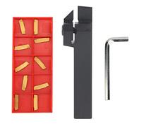 ZenithAur Portaherramientas de torneado de torno CNC con 10 piezas de insertos de carburo MGMN200 G, una herramienta integral de ranurado de torno para maquinaria metalúrgica