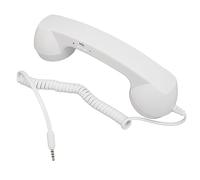 ZenithAur Purpe de teléfono Retro teléfono Celular, Auricular móvil de Jack de 3.5 mm con Receptor telefónico a Prueba de radiación, Auriculares de Estilo Vintage (Blanco)