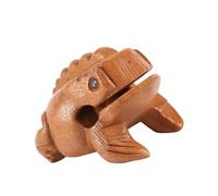 ZenithAur Rana artesanal tradicional tailandesa, rana de la suerte de madera croando Feng Shui, instrumento Musical de mi rana, decoración de bloque en T (N° 3 10,6 CM)