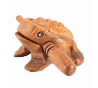 ZenithAur Rana artesanal tradicional tailandesa, rana de la suerte de madera croando Feng Shui, instrumento Musical de mi rana, decoración de bloque en T (N° 1 5,8 CM)