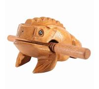 ZenithAur Rana artesanal tradicional tailandesa, rana de la suerte de madera croando Feng Shui, instrumento Musical de mi rana, decoración de bloque en T (N° 4 12,7 CM)
